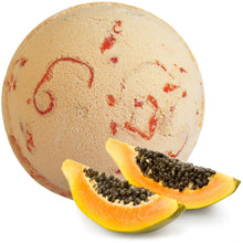 Load image into Gallery viewer, Papaya Bath Bomb with Coconut Butter