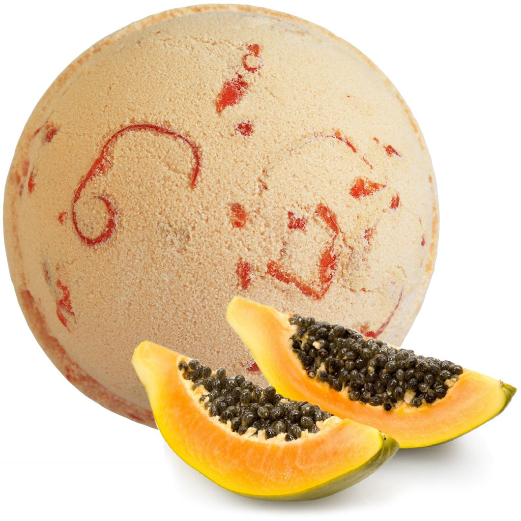 Papaya Bath Bomb with Coconut Butter