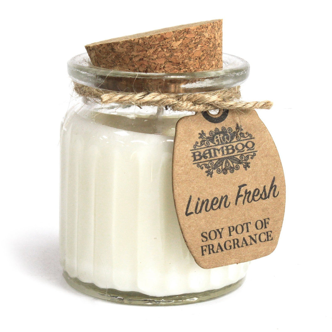 Linen Fresh Soy Candle Pots (Pk 2)