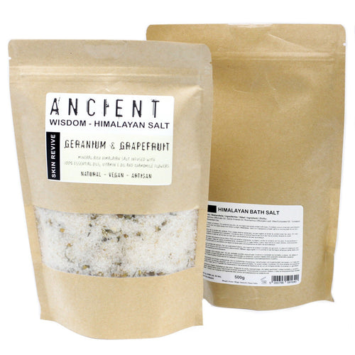 Himalayan Bath Salts with Geranium & Grapefruit