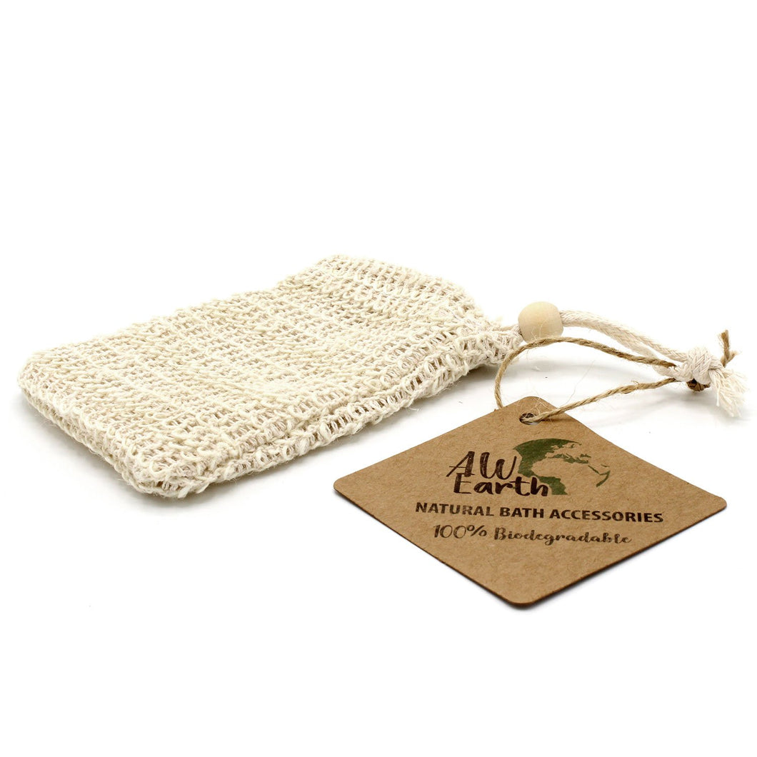 Natural Washed Jute Soap Bag