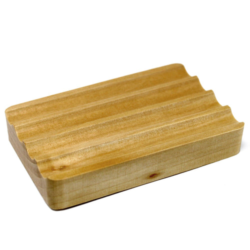 Corrugated Hemu Wood Soap Dish