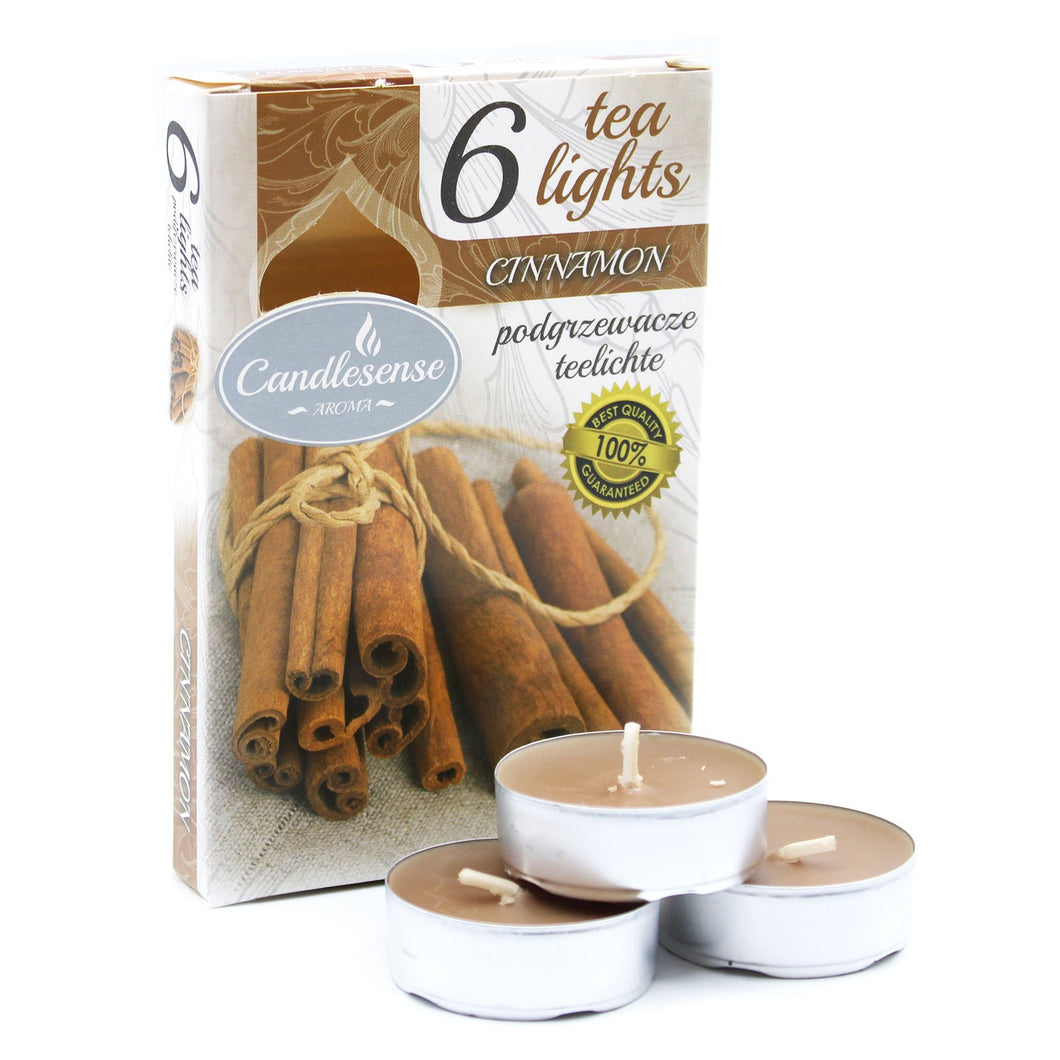 Set of 6 Scented Tealights - Cinnamon