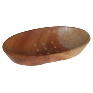 Oval Mahogany Soap Dish