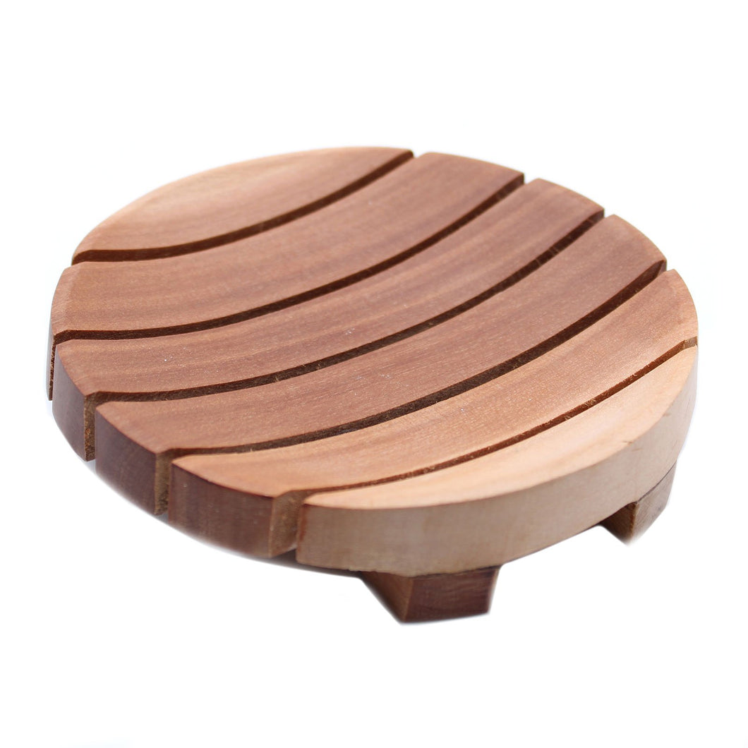 Classic Round Mahogany Soap Dish