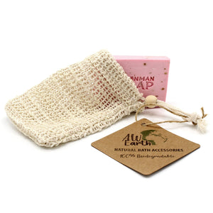 Natural Washed Jute Soap Bag