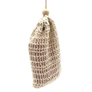 Natural Washed Jute Soap Bag